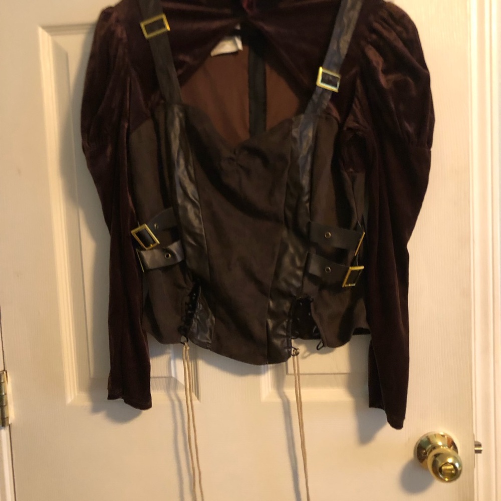 California Costumes Dark Brown Women's Jacket with Buckle Accents Halloween!